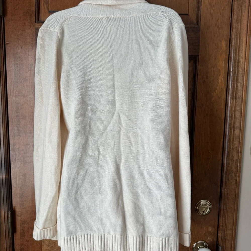 Banana Republic Cream Open Front Cashmere Sweater Medium